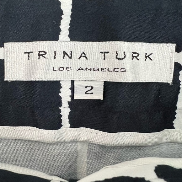 Trina Turk Navy Blue & White Mini Skirt - Size 2 - Picture 4 of 6